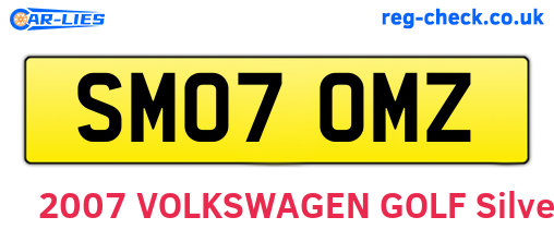 SM07OMZ are the vehicle registration plates.