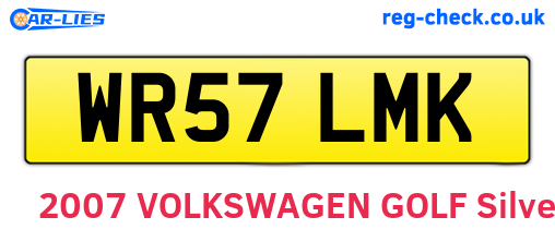 WR57LMK are the vehicle registration plates.