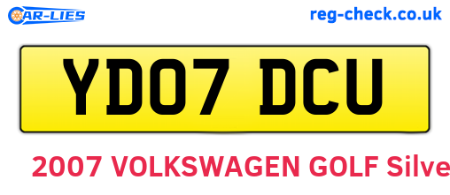 YD07DCU are the vehicle registration plates.