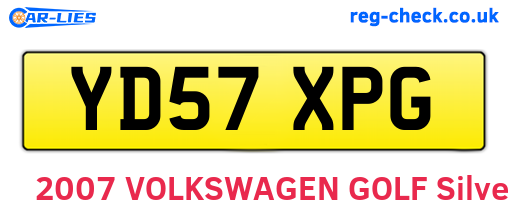 YD57XPG are the vehicle registration plates.