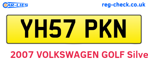 YH57PKN are the vehicle registration plates.