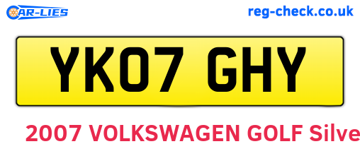 YK07GHY are the vehicle registration plates.