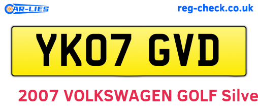 YK07GVD are the vehicle registration plates.