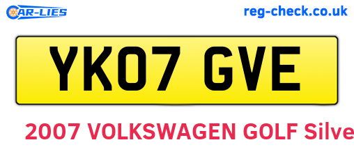 YK07GVE are the vehicle registration plates.