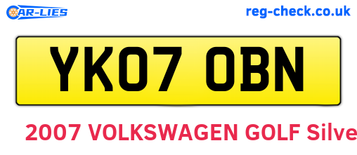 YK07OBN are the vehicle registration plates.