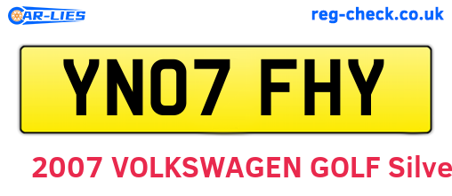 YN07FHY are the vehicle registration plates.