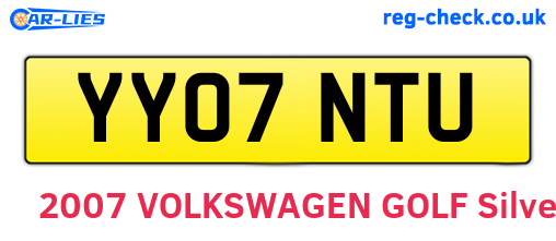 YY07NTU are the vehicle registration plates.