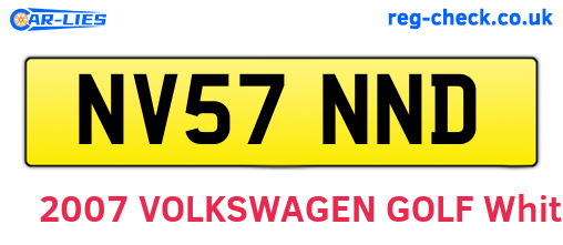 NV57NND are the vehicle registration plates.