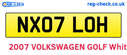 NX07LOH are the vehicle registration plates.