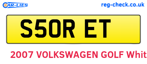 S50RET are the vehicle registration plates.