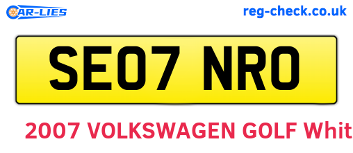 SE07NRO are the vehicle registration plates.