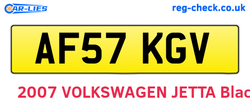 AF57KGV are the vehicle registration plates.