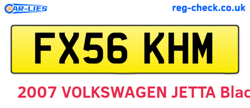 FX56KHM are the vehicle registration plates.