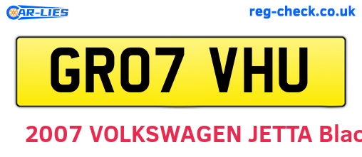 GR07VHU are the vehicle registration plates.