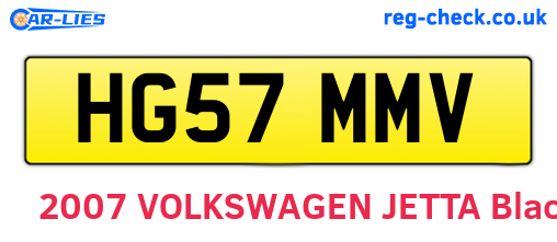 HG57MMV are the vehicle registration plates.