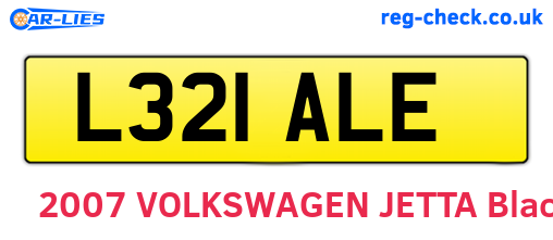L321ALE are the vehicle registration plates.