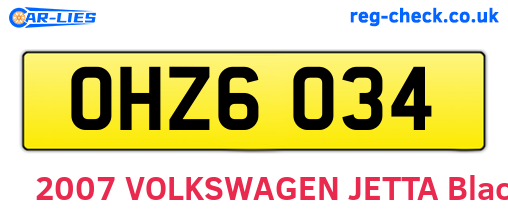 OHZ6034 are the vehicle registration plates.