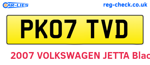 PK07TVD are the vehicle registration plates.
