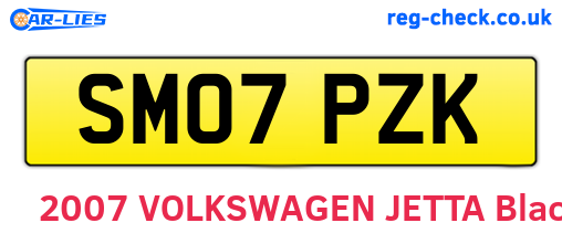 SM07PZK are the vehicle registration plates.