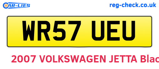WR57UEU are the vehicle registration plates.