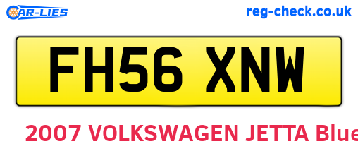 FH56XNW are the vehicle registration plates.