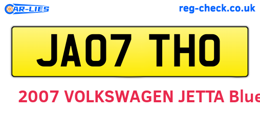 JA07THO are the vehicle registration plates.
