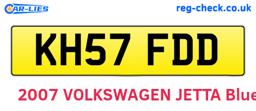 KH57FDD are the vehicle registration plates.