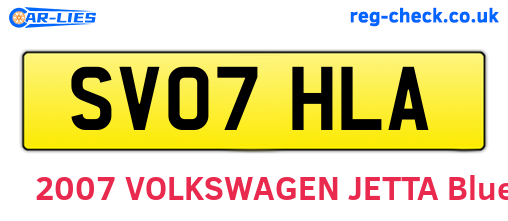 SV07HLA are the vehicle registration plates.
