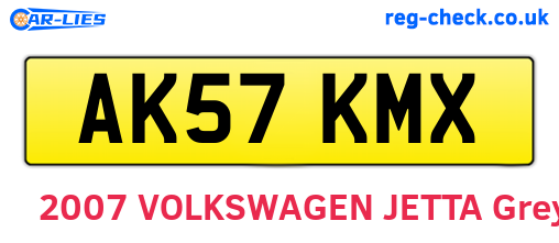 AK57KMX are the vehicle registration plates.