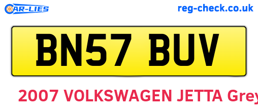 BN57BUV are the vehicle registration plates.