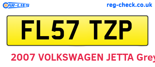 FL57TZP are the vehicle registration plates.