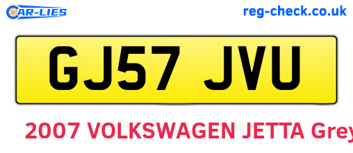 GJ57JVU are the vehicle registration plates.