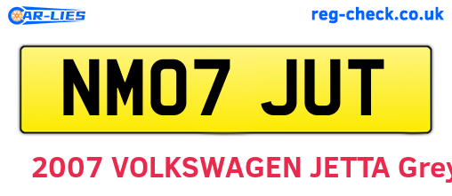 NM07JUT are the vehicle registration plates.