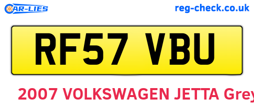 RF57VBU are the vehicle registration plates.