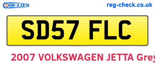 SD57FLC are the vehicle registration plates.
