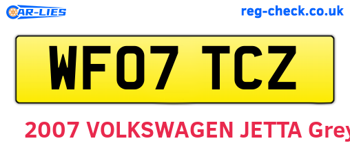 WF07TCZ are the vehicle registration plates.