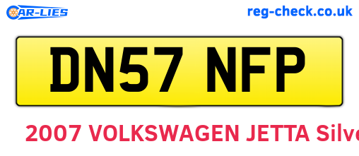 DN57NFP are the vehicle registration plates.