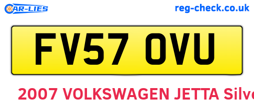 FV57OVU are the vehicle registration plates.