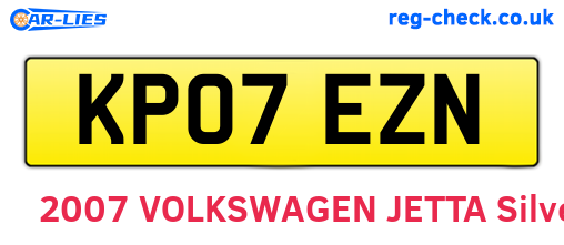 KP07EZN are the vehicle registration plates.