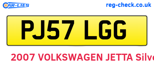 PJ57LGG are the vehicle registration plates.