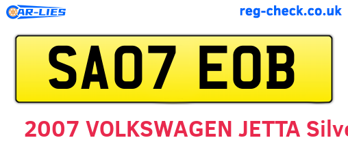 SA07EOB are the vehicle registration plates.