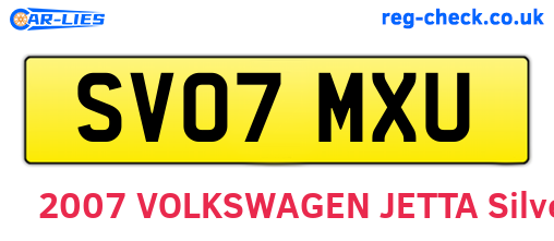 SV07MXU are the vehicle registration plates.