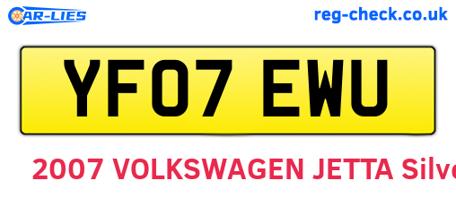 YF07EWU are the vehicle registration plates.