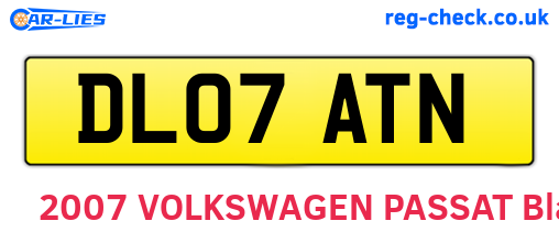 DL07ATN are the vehicle registration plates.