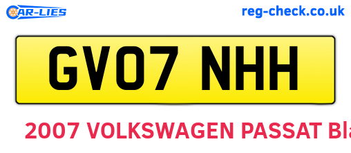GV07NHH are the vehicle registration plates.