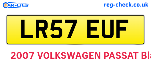 LR57EUF are the vehicle registration plates.