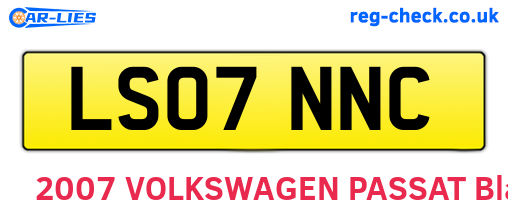 LS07NNC are the vehicle registration plates.