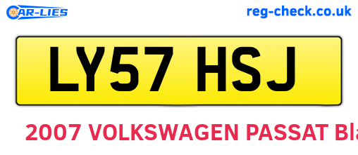 LY57HSJ are the vehicle registration plates.