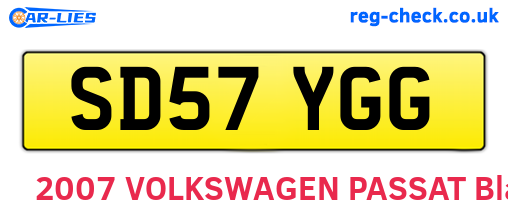 SD57YGG are the vehicle registration plates.