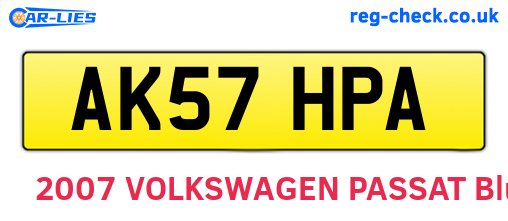 AK57HPA are the vehicle registration plates.
